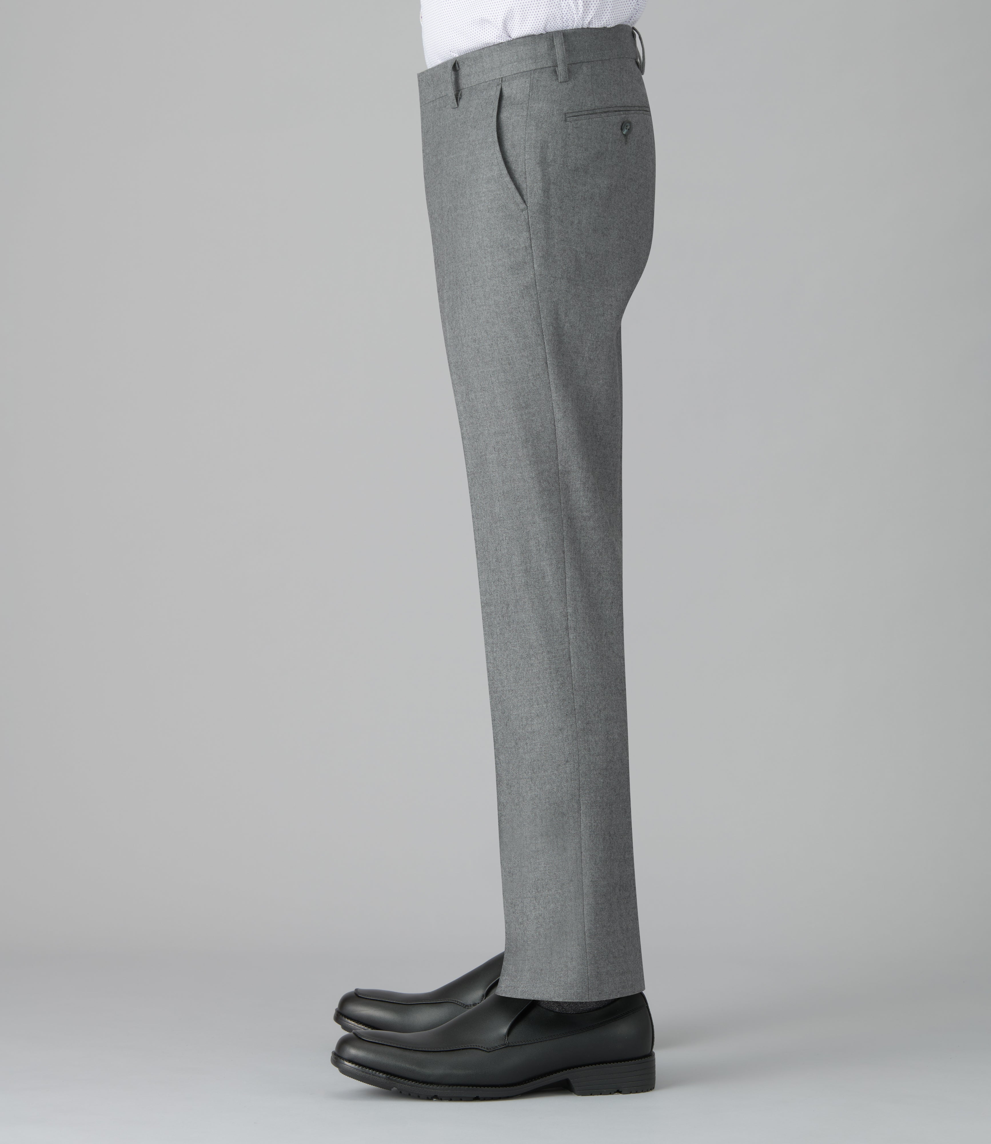 【ストレッチサキソニー】日本製/ビジネス/ノータックスリムスラックス/ウエストストレッチ/コーデイネート最適(1-11511)