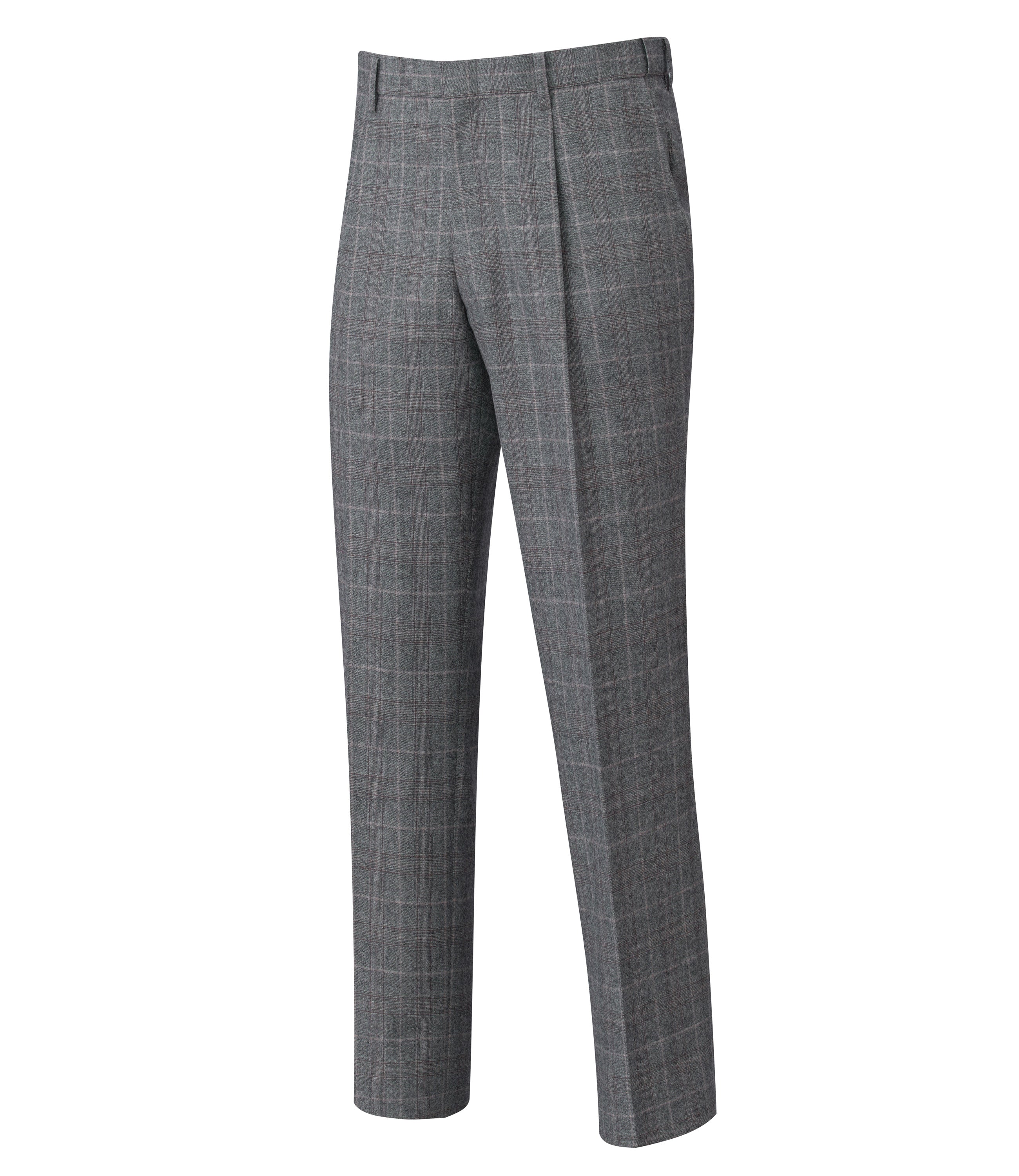 【シャークグレンチェック】日本製/ビジネス・カジュアル/ワンタックスラックス/蓄熱保温膝当て/ウォーム/コーデイネート最適