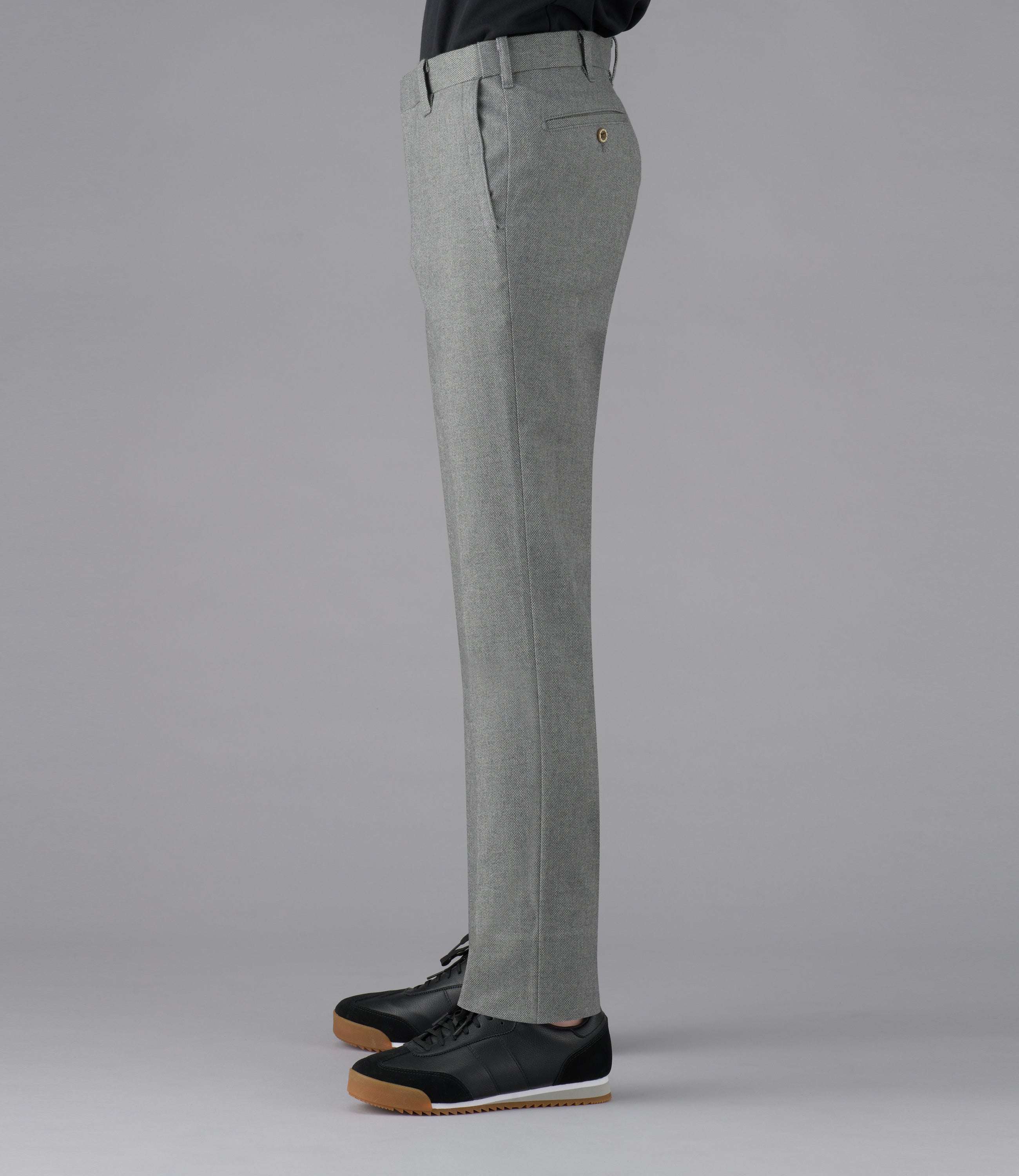 【ソフトサーモドビー】日本製/カジュアル/ノータックスリムスラックス/ストレッチ/吸湿・発熱・保温/ウォーム