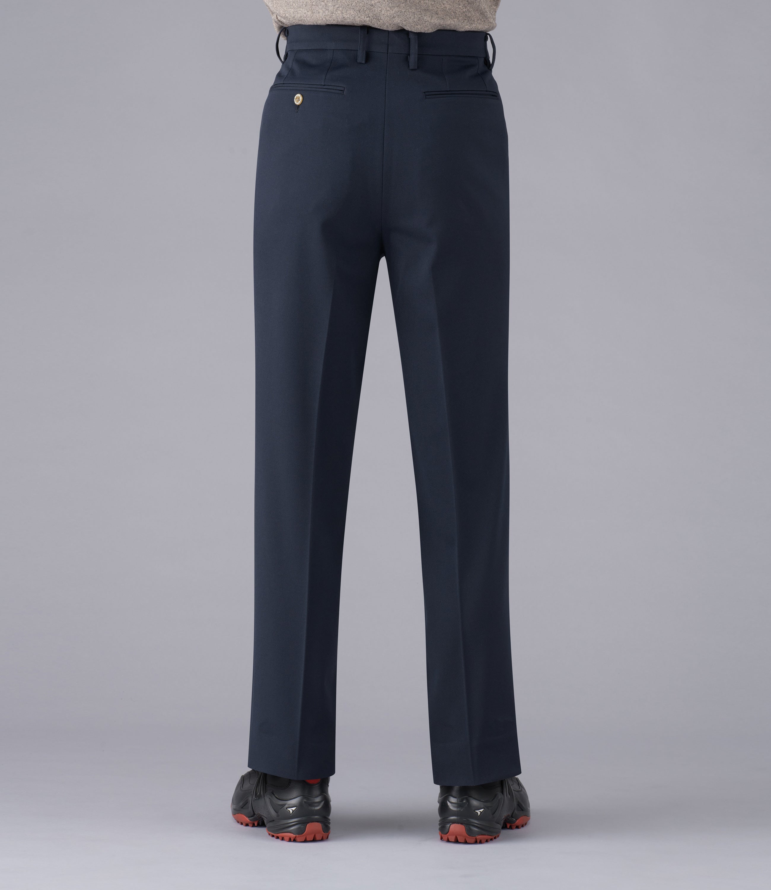 【ツイルニット】日本製/ビジネス・スポーツ/ワンタックスラックス/2Wayストレッチ/快適