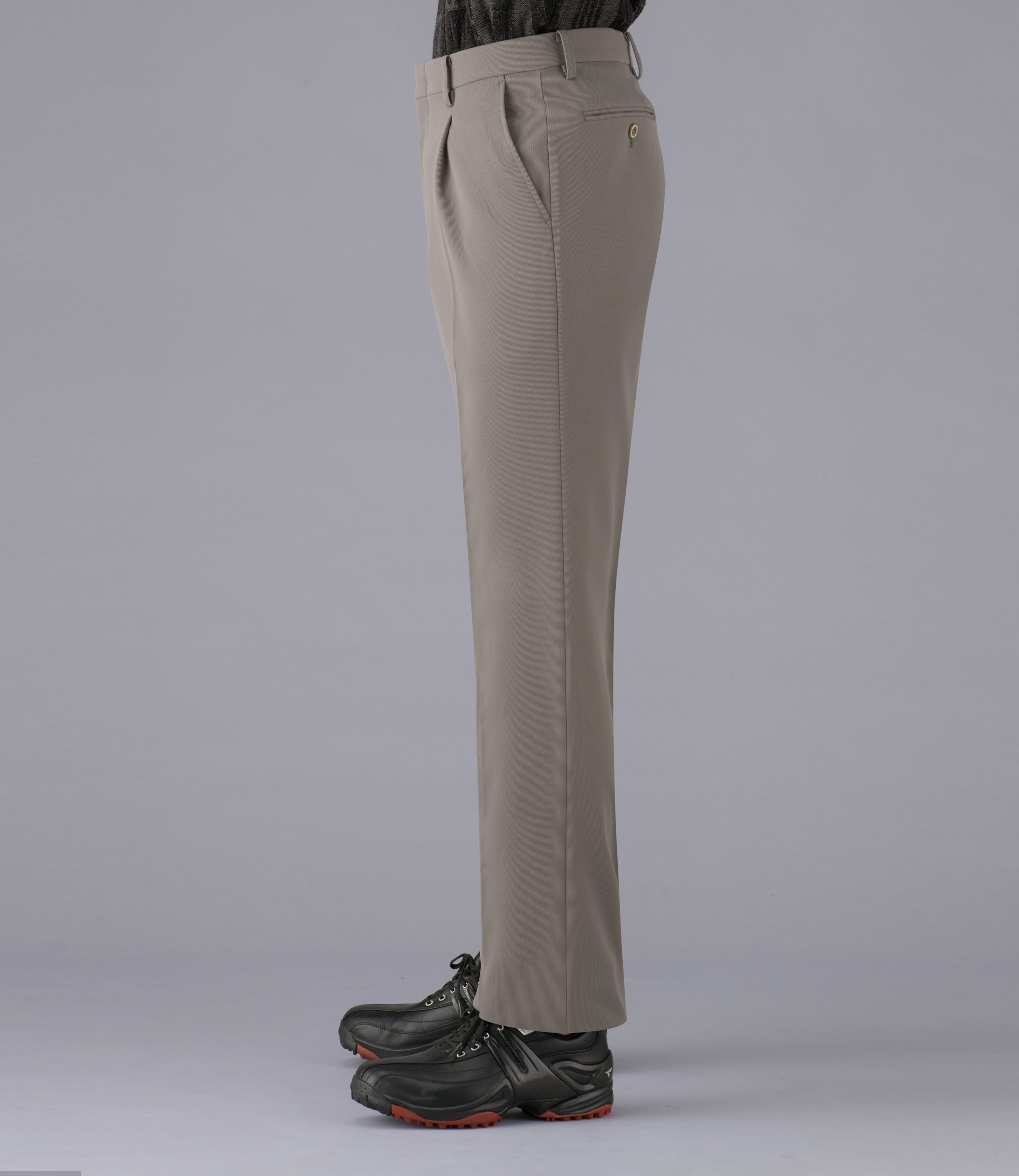 【ピケストレッチ】日本製/ビジネス・スポーツ/ワンタックスラックス/パワーストレッチ/快適