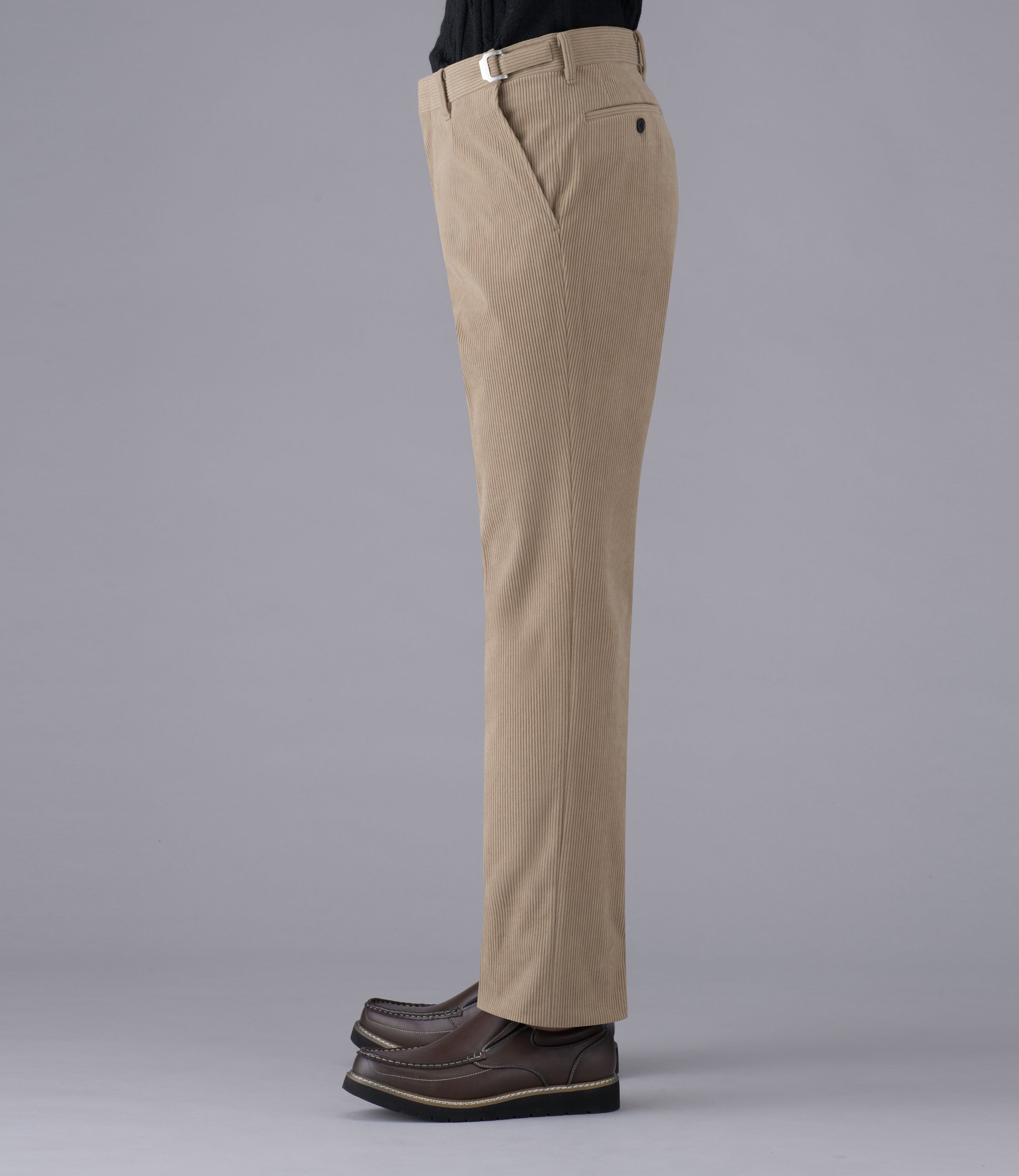 【トリコットコーデュロイ】日本製/ビジネス・スポーツ/ノータックスリムスラックス/2Wayストレッチ/ベレックス/形態安定/イージーケア/快適