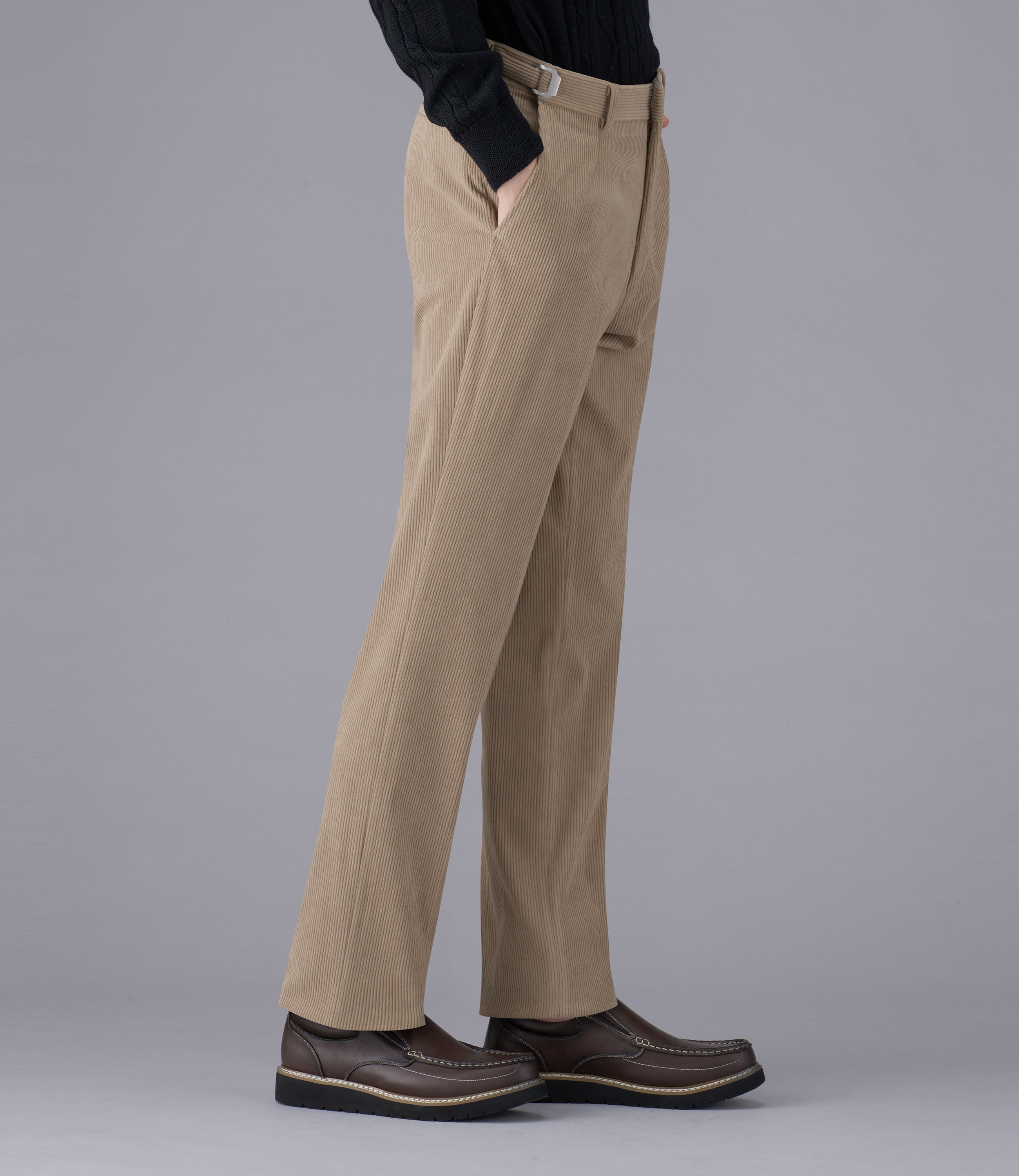 【トリコットコーデュロイ】日本製/ビジネス・スポーツ/ノータックスリムスラックス/2Wayストレッチ/ベレックス/形態安定/イージーケア/快適