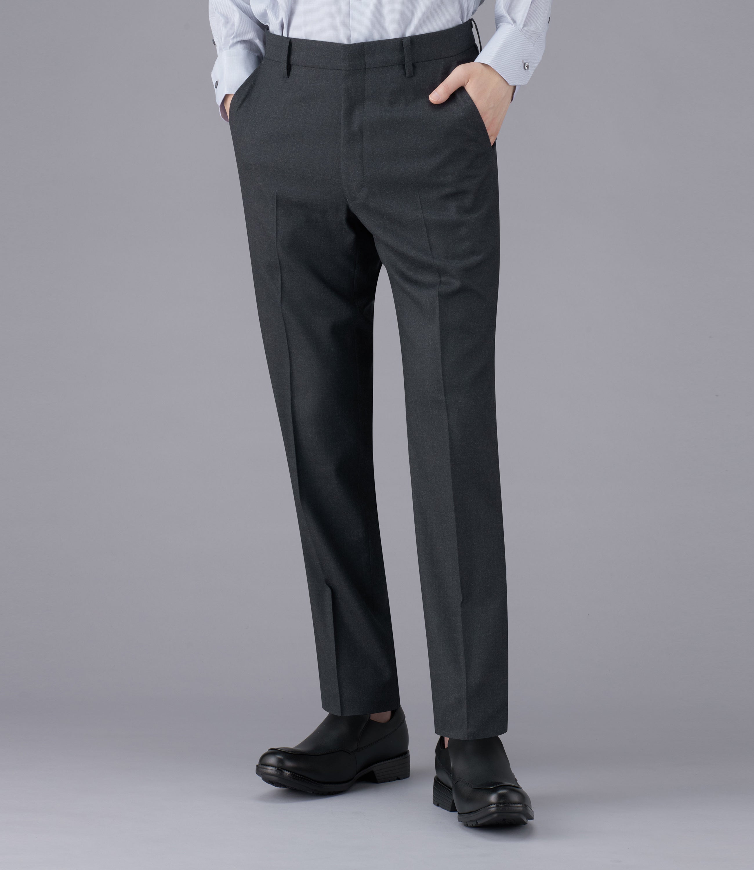 【タスマニアピンヘッド】日本製/ビジネス/ノータックスラックス/ストレッチ/コーデイネート最適