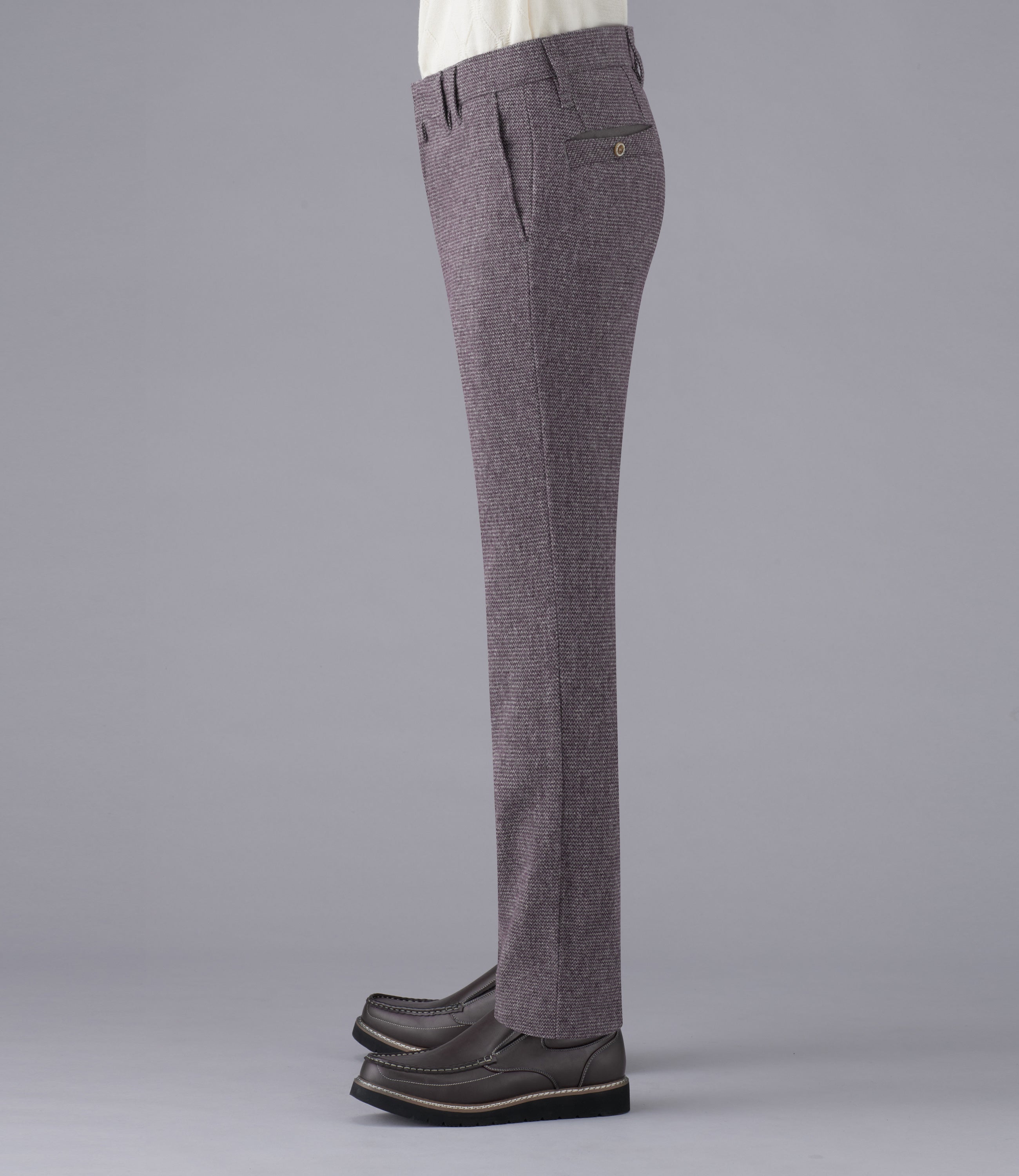 オートミールツィード】ビジネス・カジュアル/ノータックスリム