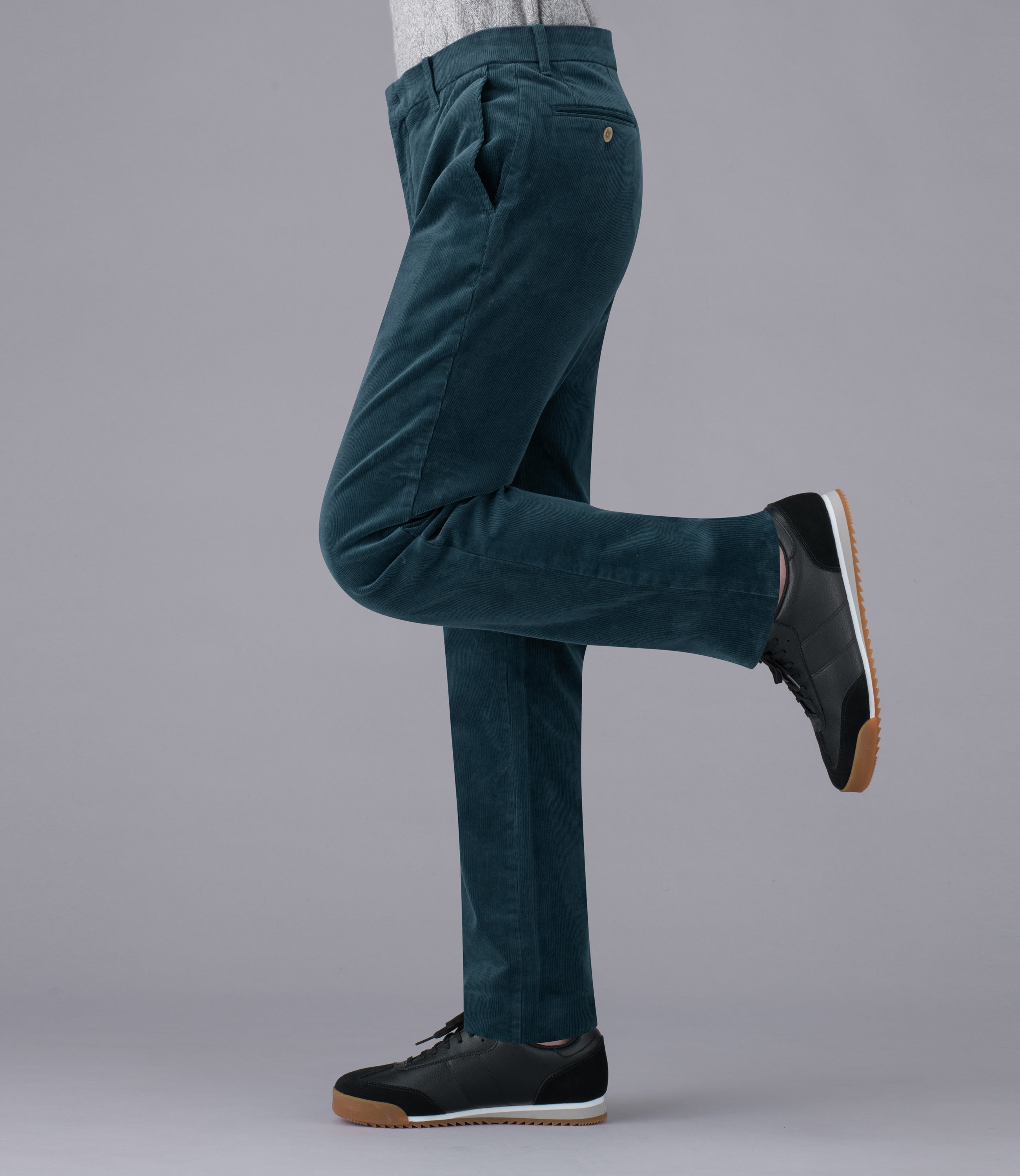 【ストレッチコーデュロイ】カジュアル/ノータックスリムスラックス/吸湿発熱/裏起毛/ストレッチ/ウオーム/快適