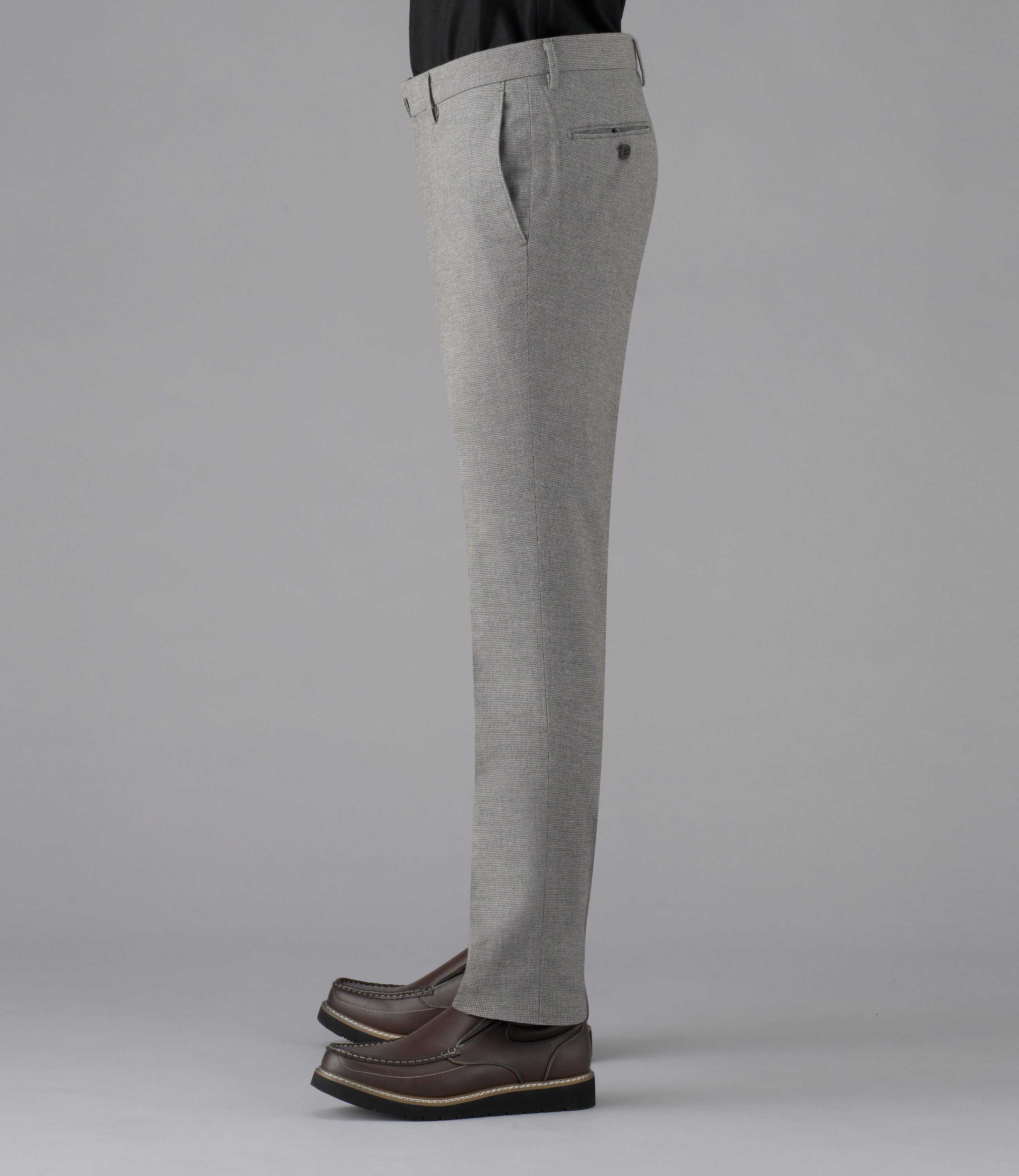 【ストレッチツイル】CALZONI/日本製/カジュアル・ビジネス/ノータックスリムスラックス/ストレッチ