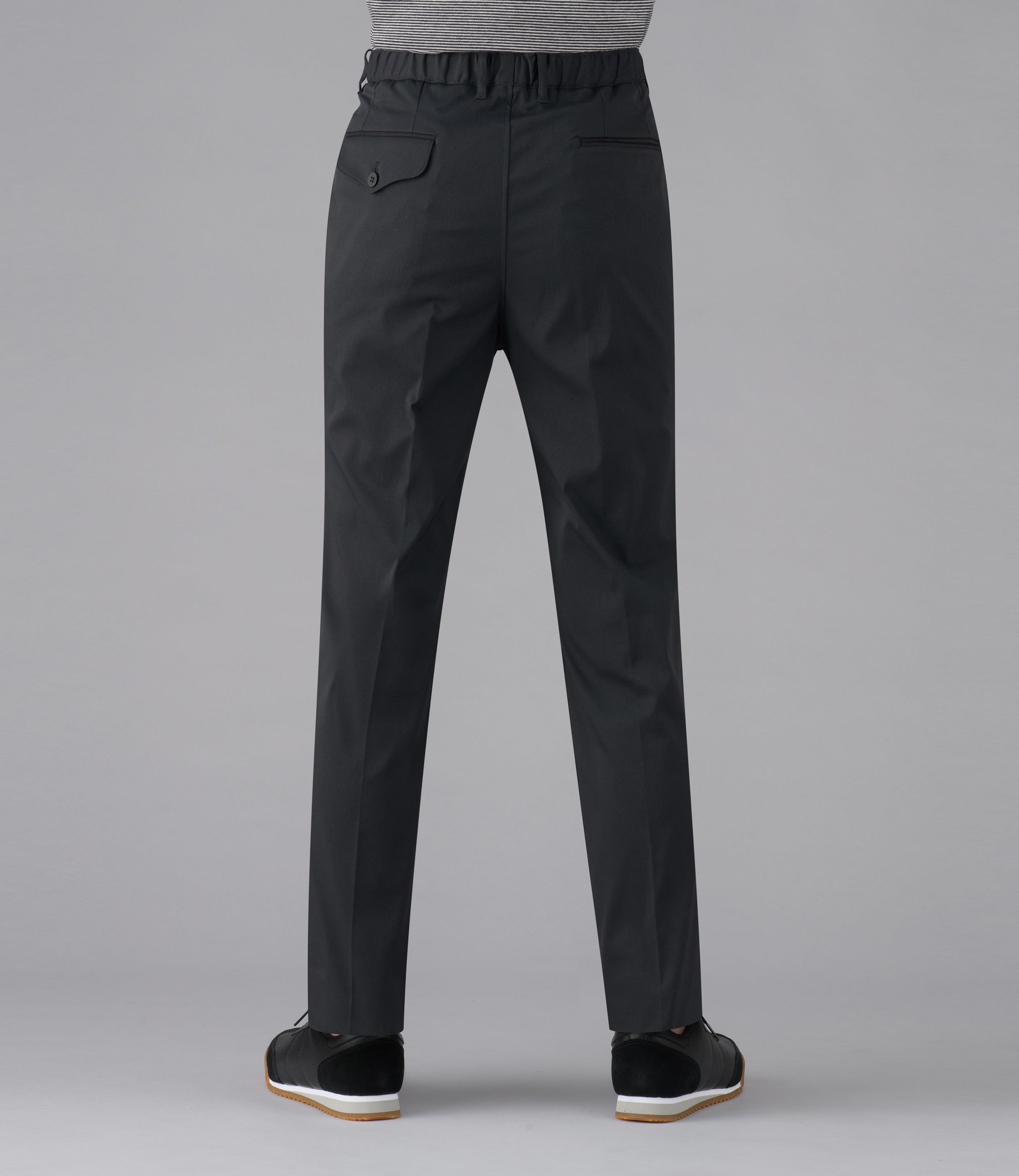 【コーデュラツイル】CALZONI/日本製/カジュアル/ツータックスリムスラックス/バックシャーリング/リラクシング