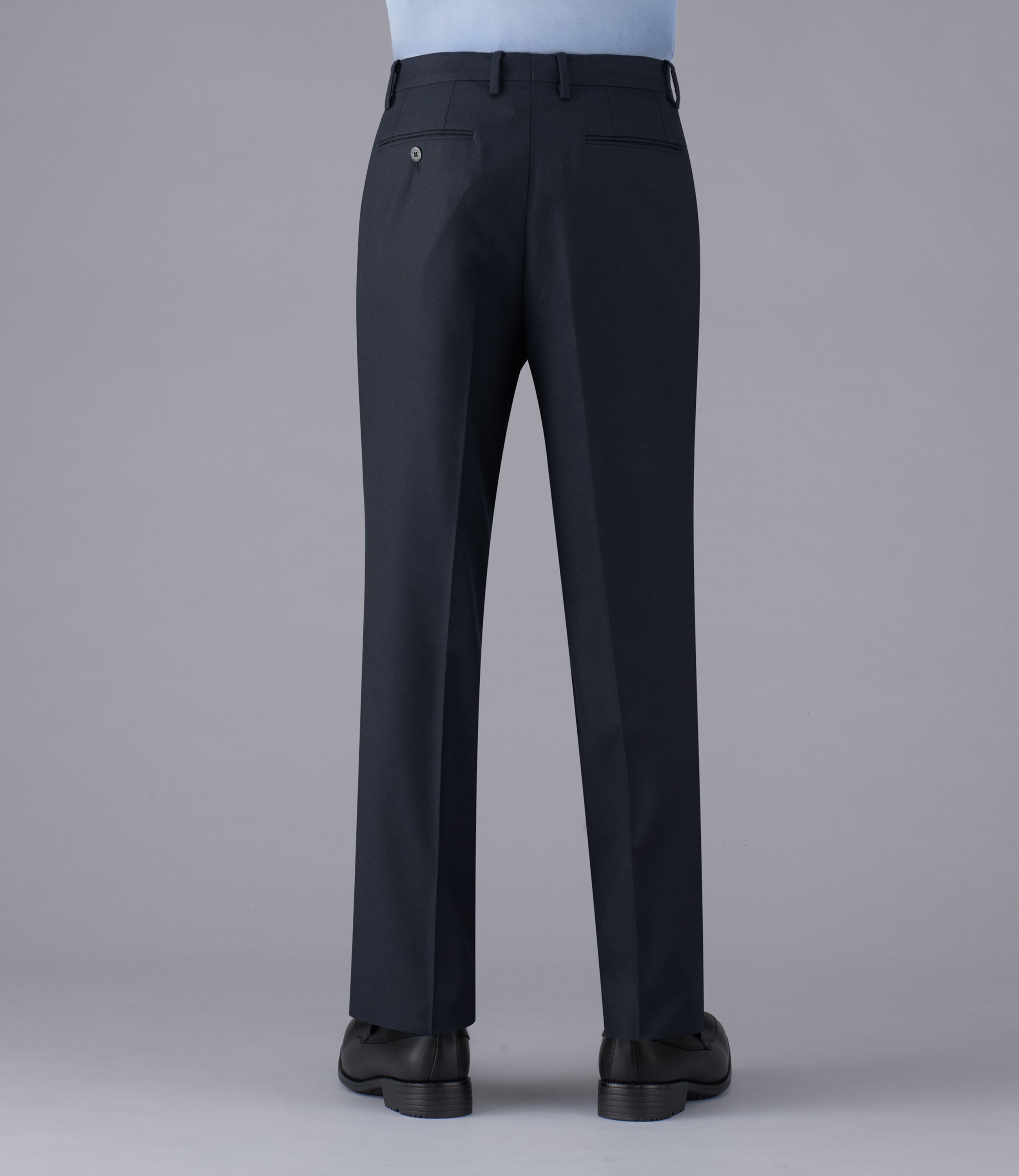 【ナチュラルストレッチサキソニー】日本製/ビジネス/ワンタックスラックス/ストレッチ/防シワ