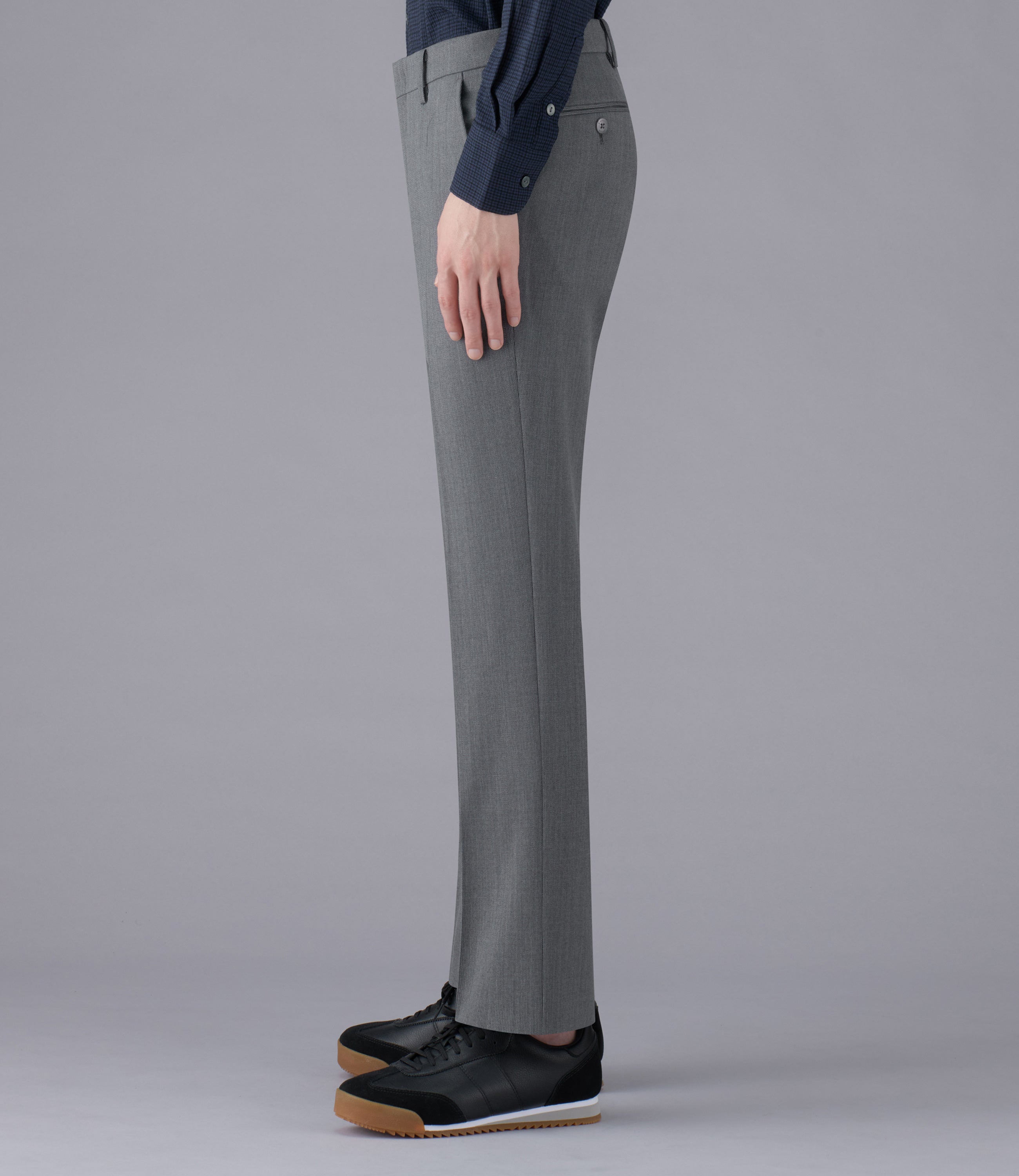 【TWピケ】日本製/ビジネス/ノータックスリムスラックス/2Wayストレッチ/ウオッシャブル/快適/コーデイネート最適