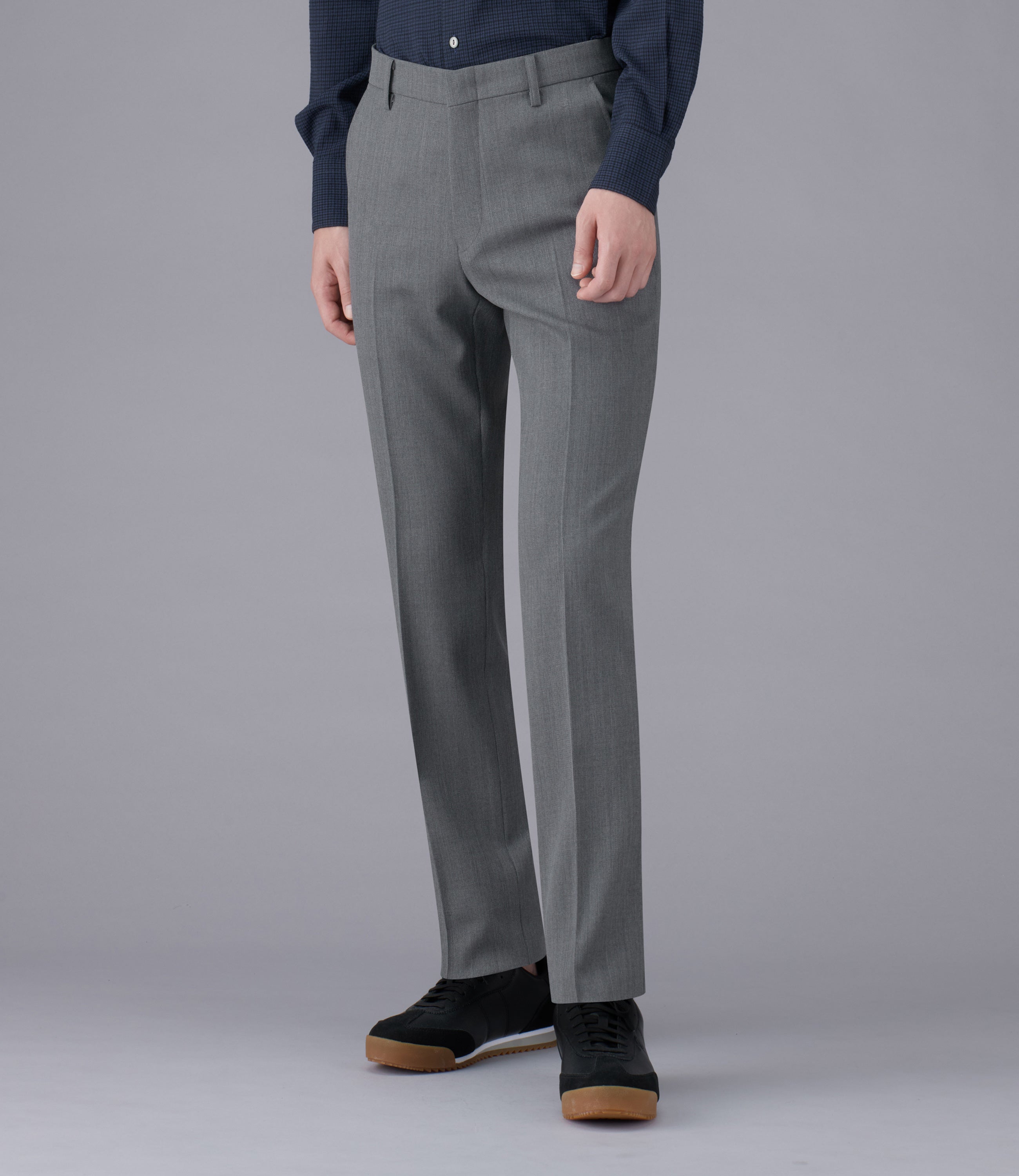 【TWピケ】日本製/ビジネス/ノータックスリムスラックス/2Wayストレッチ/ウオッシャブル/快適/コーデイネート最適