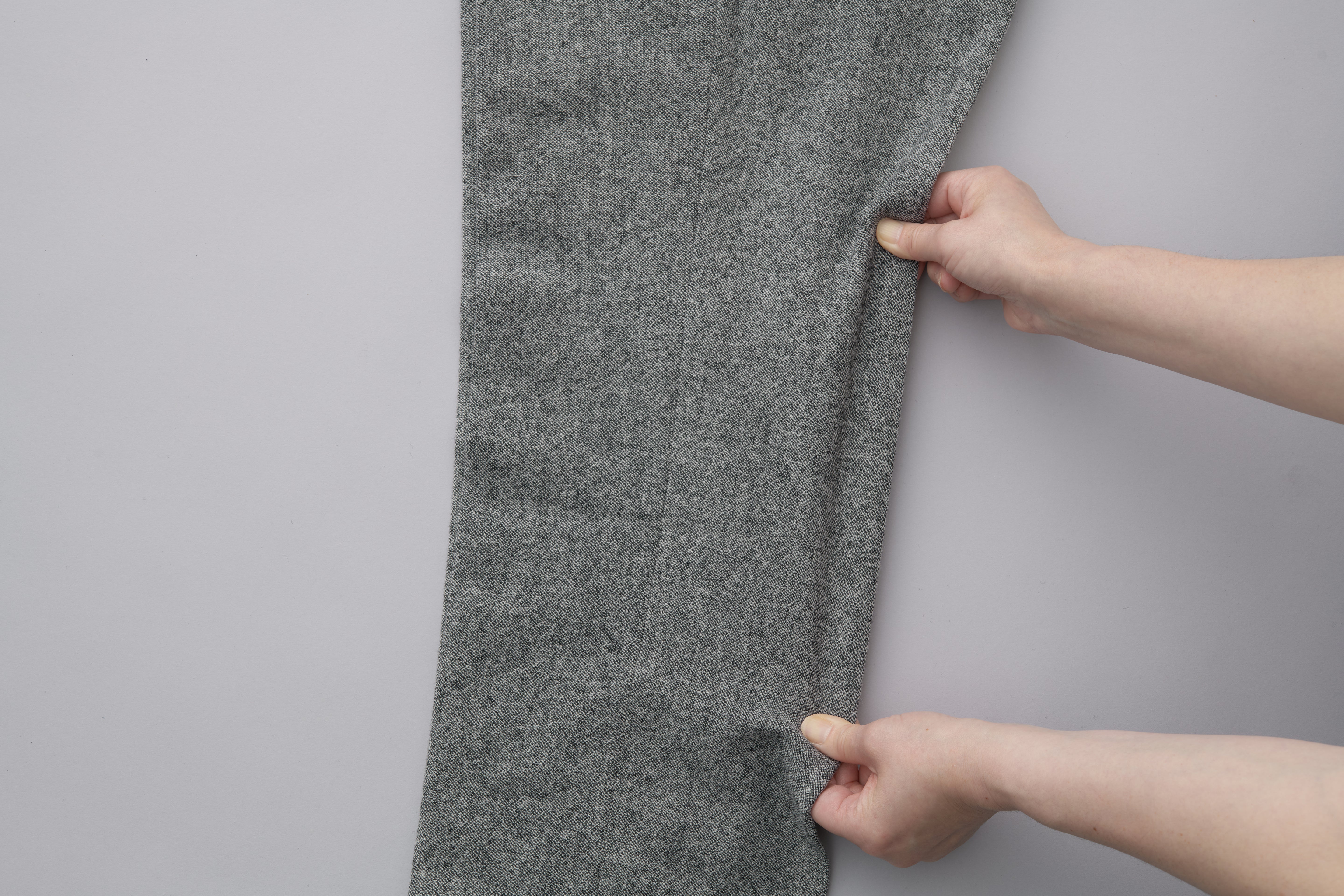 【2WAYストレッチツイード】日本製/ビジネス/ノータックスリムスラックス/ストレッチ/快適スリム