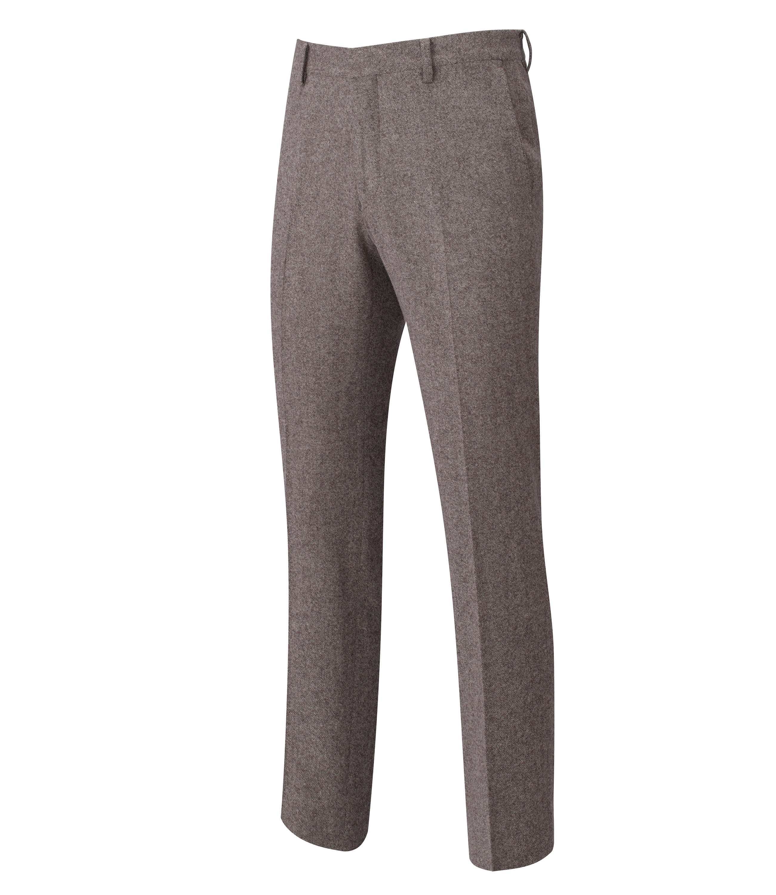 【2WAYストレッチツイード】日本製/ビジネス/ノータックスリムスラックス/ストレッチ/快適スリム