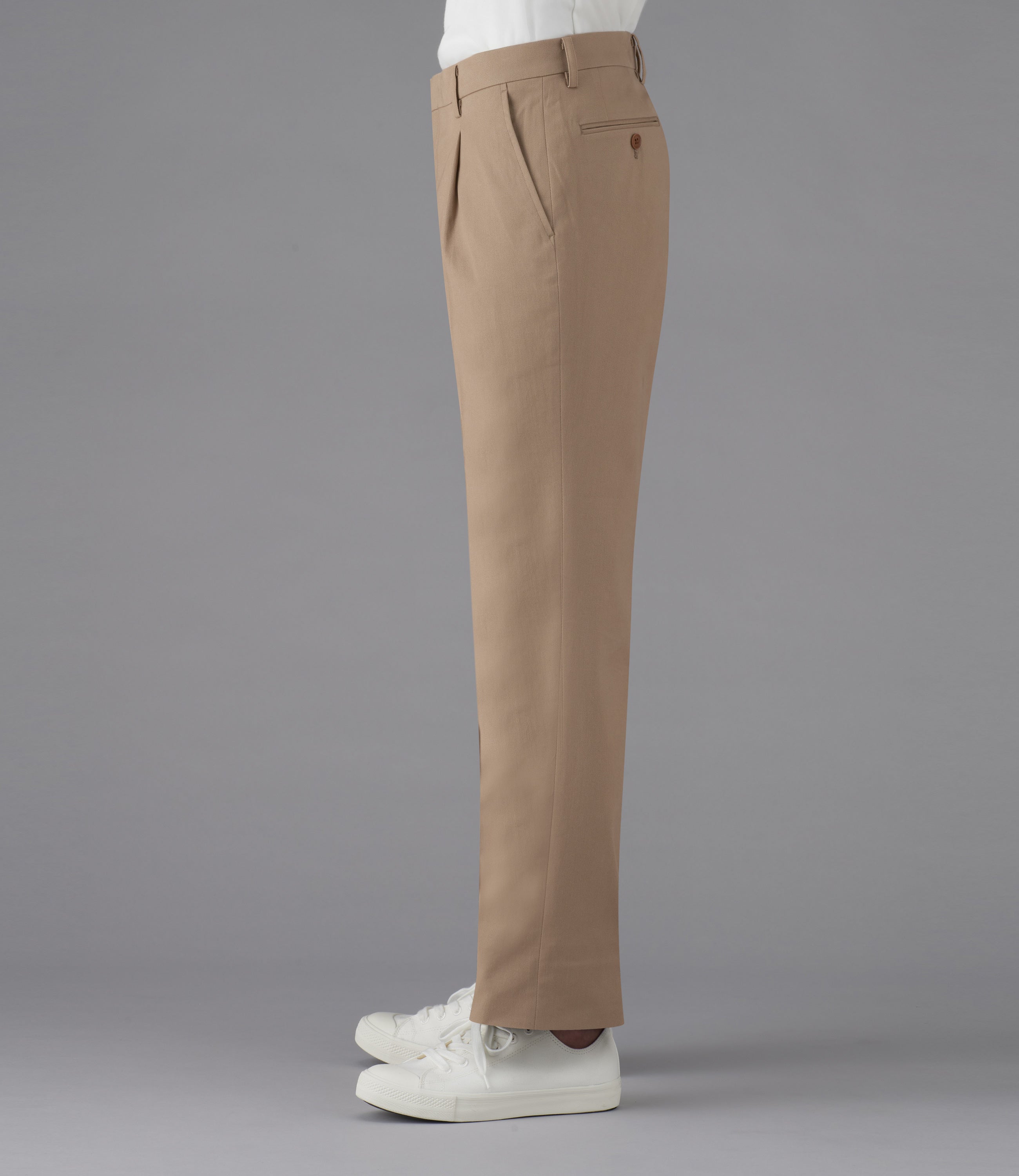 【ナチュラルチノ】日本製/カジュアル/ワンタックスラックス/ストレッチ/快適