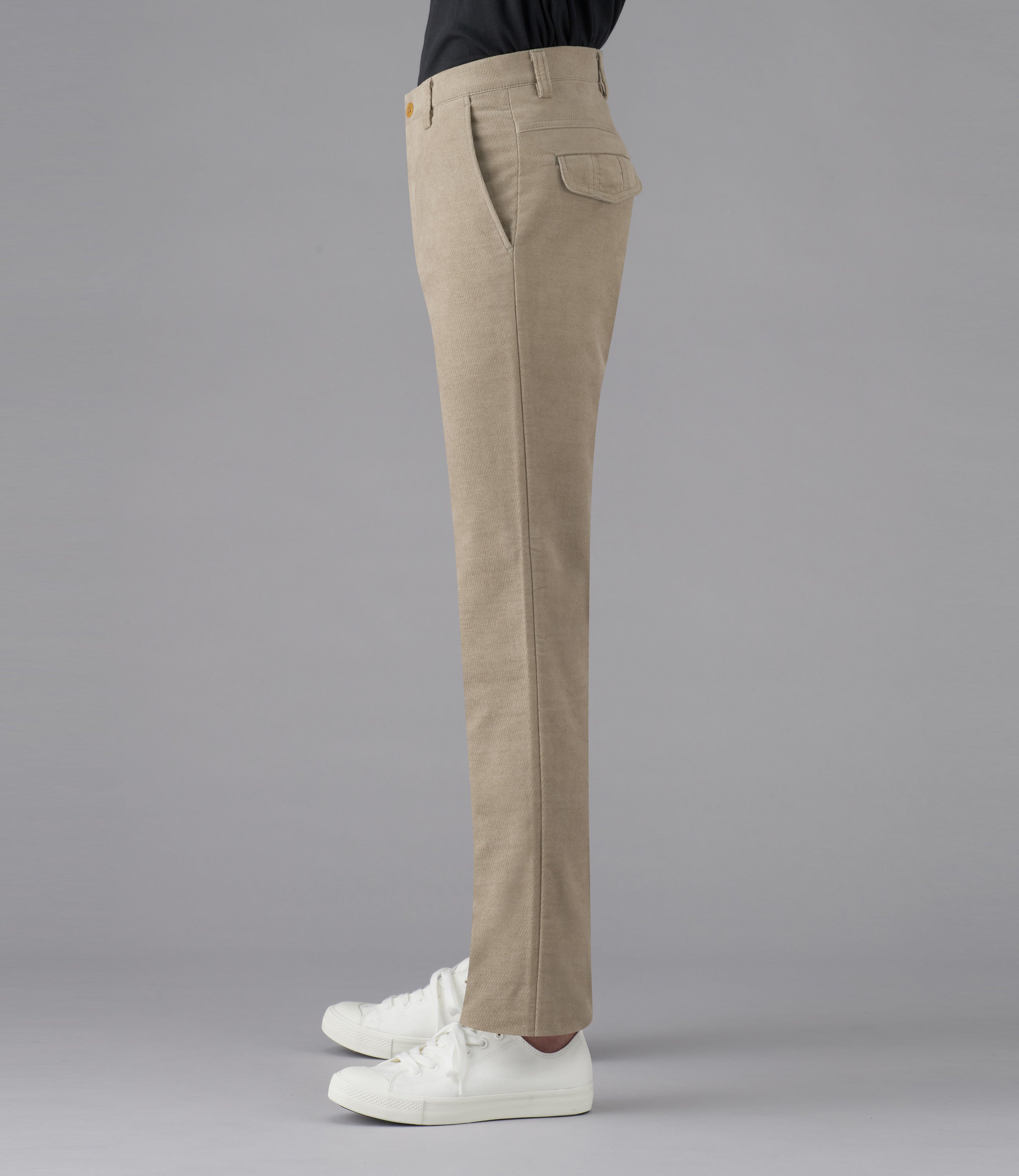 【パワスト裏起毛カルゼ】日本製/カジュアル/ノータックスリムスラックス/パワーストレッチ/ウオーム/快適