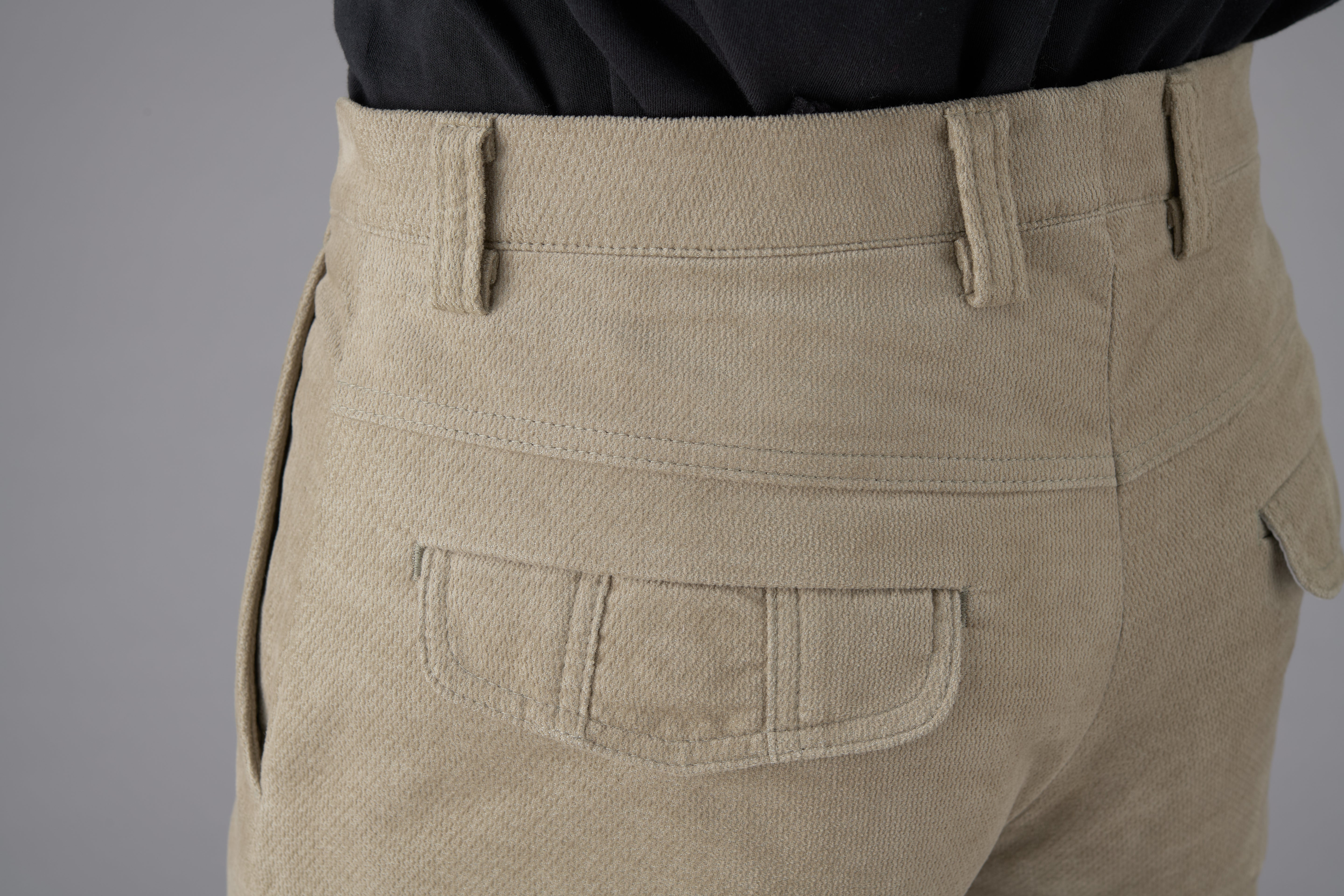 【パワスト裏起毛カルゼ】日本製/カジュアル/ノータックスリムスラックス/パワーストレッチ/ウオーム/快適