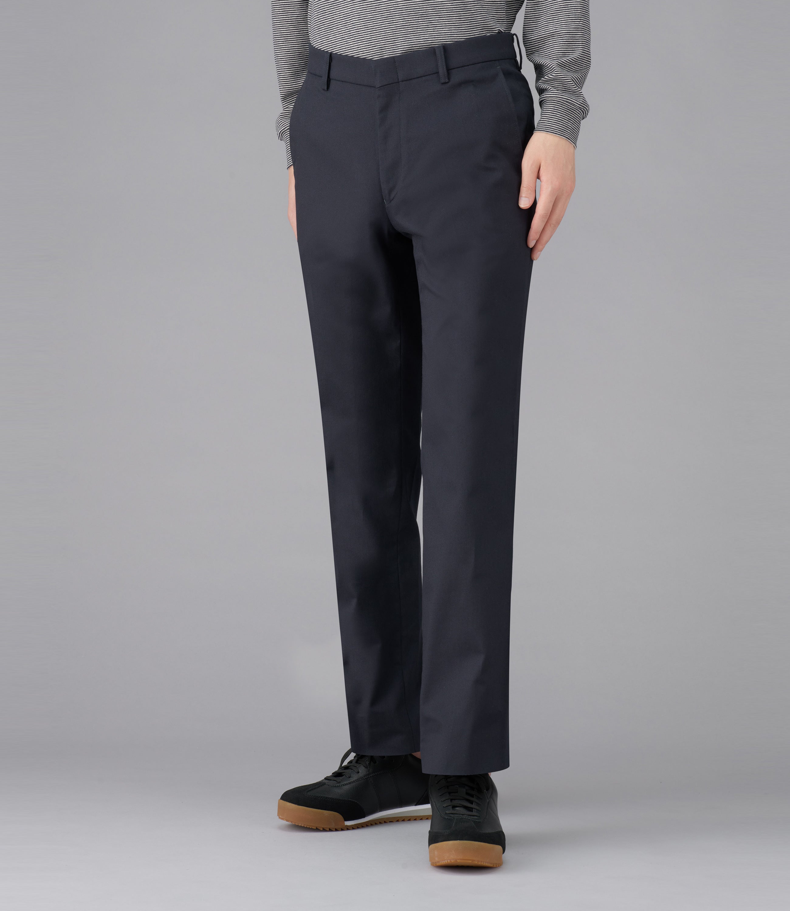 【裏起毛ピケ】日本製/カジュアル/ノータックスリムスラックス/ストレッチ