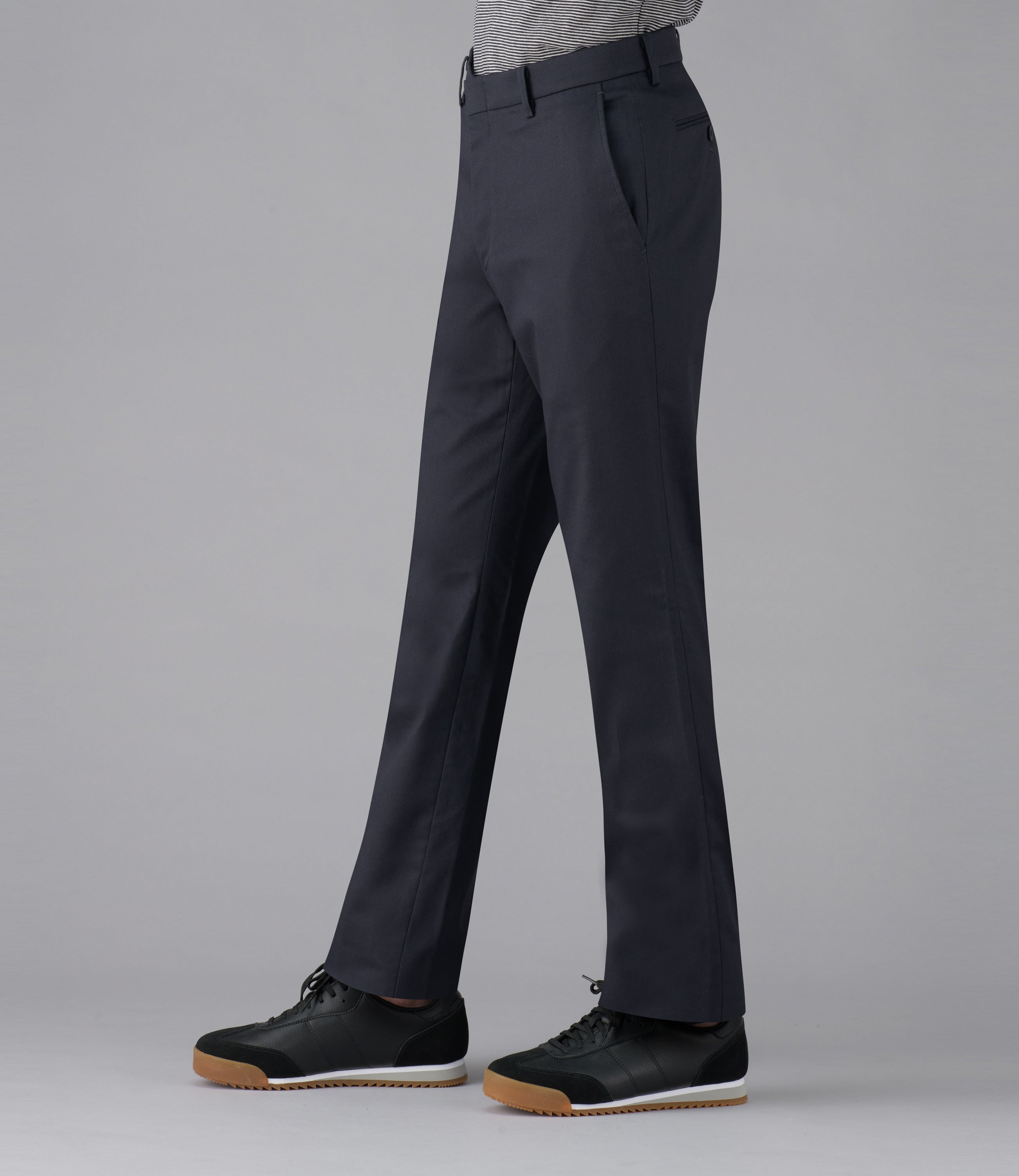 【裏起毛ピケ】日本製/カジュアル/ノータックスリムスラックス/ストレッチ