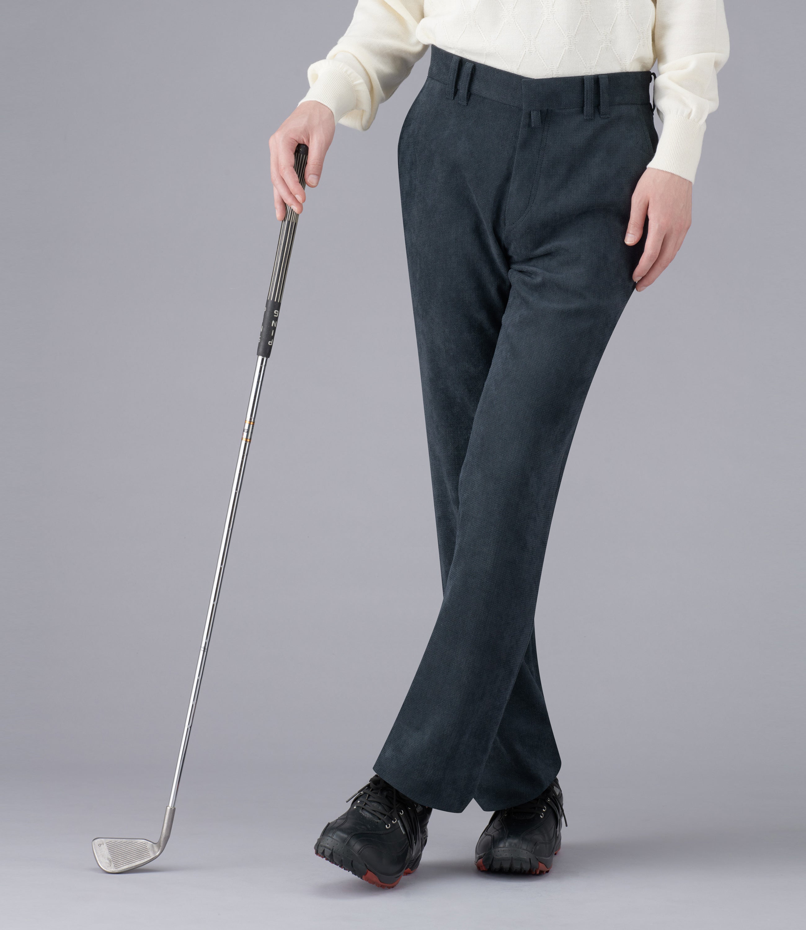 【プリントニット】日本製/カジュアル・スポーツ/ノータックスリムスラックス/ストレッチ/軽量/ウォーム