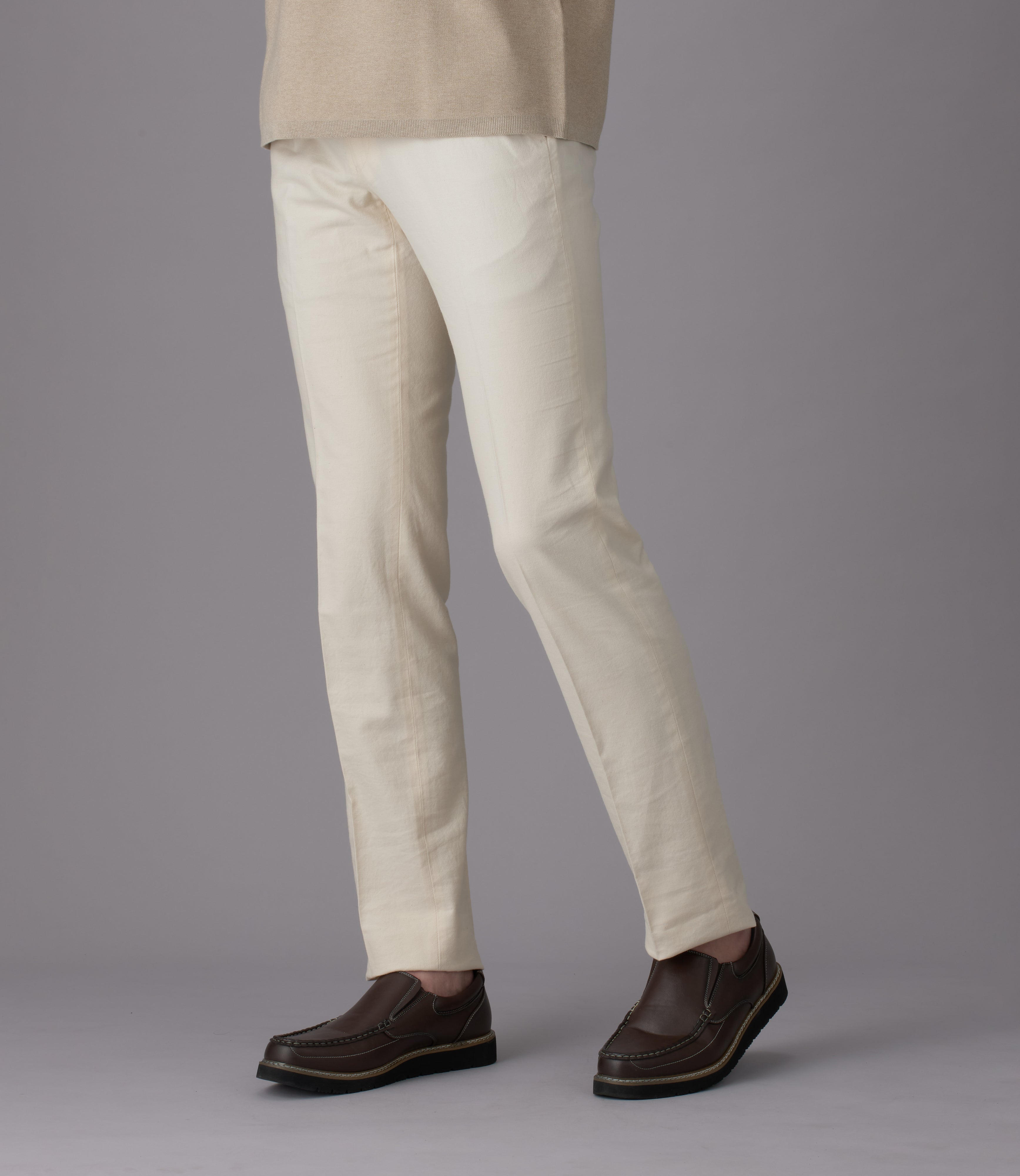 洗えるコットンウールノータックパンツ【コットンウールサージ】Calzoni/日本製/カジュアル/スリムノータック/ドレープ性/快適肌触り(8-10712)