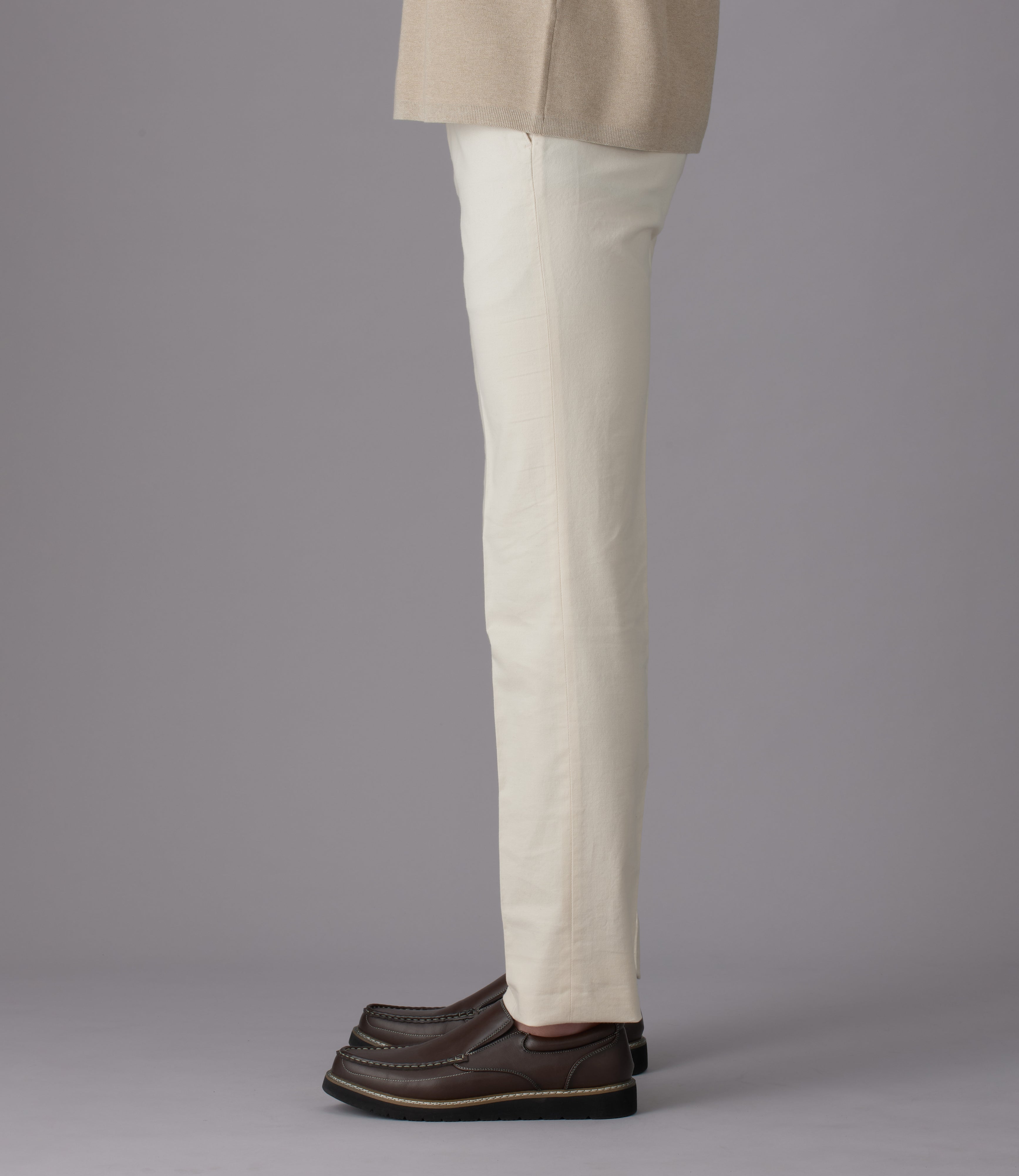 洗えるコットンウールノータックパンツ【コットンウールサージ】Calzoni/日本製/カジュアル/スリムノータック/ドレープ性/快適肌触り(8-10712)