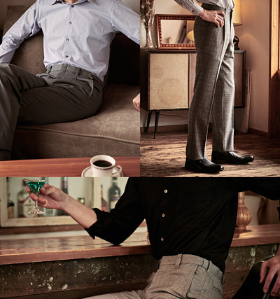 ウエスト機能付きスラックス